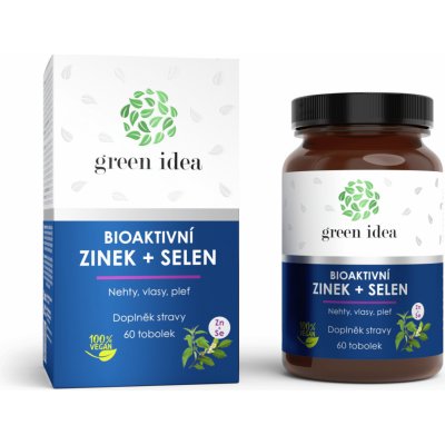 Green idea Bioaktivní zinek + selen 60 tobolek – Hledejceny.cz