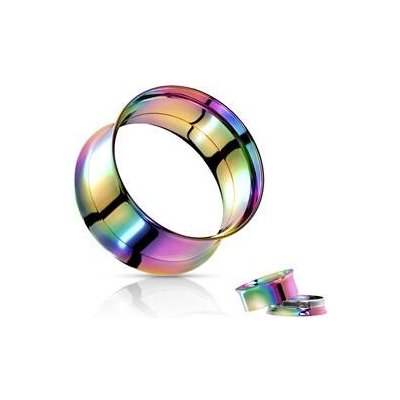 Šperky4U ocelový tunel do ucha duhový TN01080W-08 – Zboží Mobilmania