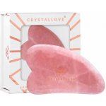 Crystallove Clear Quartz Gua Sha Kámen Gua Sha růžový křemen 1 ks – Zboží Dáma