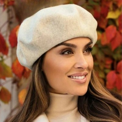 Tonak Světle béžový melange baret FLORA WOOLMARK W-baret/960 – Hledejceny.cz