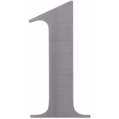 Nerezové domovní číslo 0-9 s výškou 156mm, tloušťka 1,5mm s 3M páskou pro přilepení Číslo: 1 – Hledejceny.cz