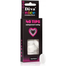 Diva & Nice Cosmetics Nalepovací umělé nehty Round Square TIPS 40