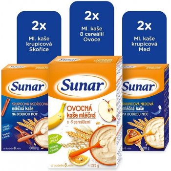 Sunar Mléčná kaše Mix I L 6 x 225 g