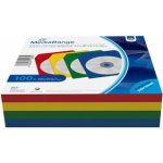 Papírová obálka na CD/DVD s okénkem, ve folii, 100-pack, bez lepu, barevné BOX67 – Zboží Mobilmania