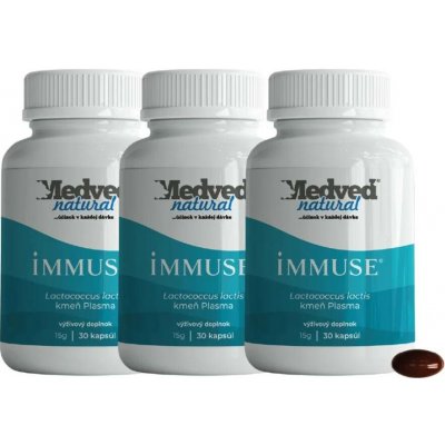 Medveď natural IMMUSE 3 x 30 softgel kapslí – Hledejceny.cz