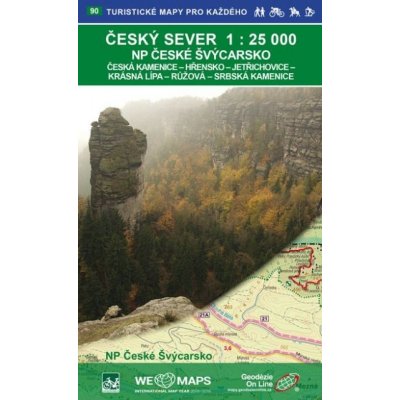 Geodézie On Line Český sever 1:25 000 NP České Švýcarsko Šluknovský výběžek