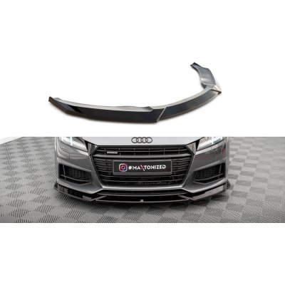 Maxton Design spoiler pod přední nárazník pro Audi TT S 8S, černý lesklý plast ABS