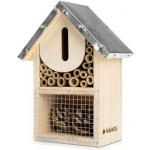 Navaris S Wooden Insect Hotel - 15 x 8 x 20 cm - Garden Shelter Bamboo Nesting Habitat for Bees, Butt – Zboží Dáma