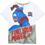 Chlapecké tričko AVENGERS CAPTAIN AMERICA POWER bílá – Sleviste.cz