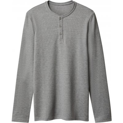 esmara Men pánské triko s dlouhými rukávy šedá – Zboží Dáma