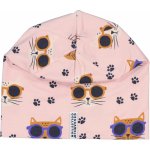 Dětská tenká bambusová čepice Pink Cool Cats Geggamoja – Zbozi.Blesk.cz