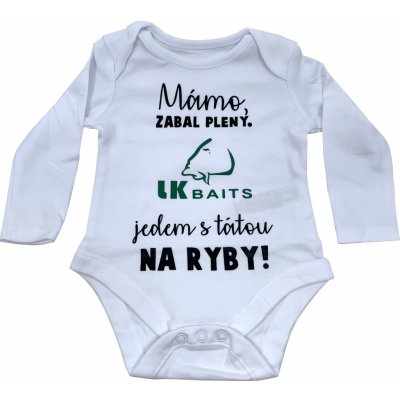 LK Baits body dlouhý rukáv Mámo zabal pleny zelený nápis – Zboží Mobilmania