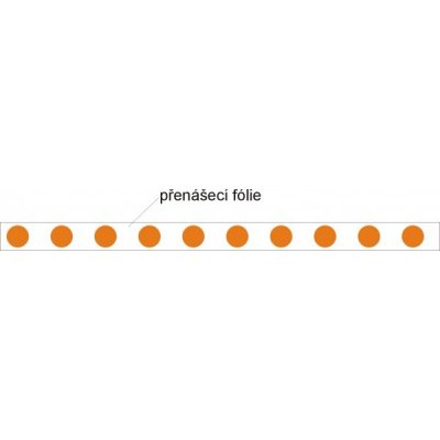 Varovné pásky na skleněné výplně - kolečka (oranžová barva oracal035-pastellorange) | Samolepka, 100x5 cm – Sleviste.cz