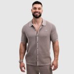 Iron Aesthetics Vibe pánská pletená košile béžová – Sleviste.cz