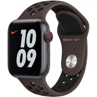 AppleMix Originální řemínek Nike pro Apple Watch 41mm / 40mm / 38mm - silikonový - kamenně šedý / černý