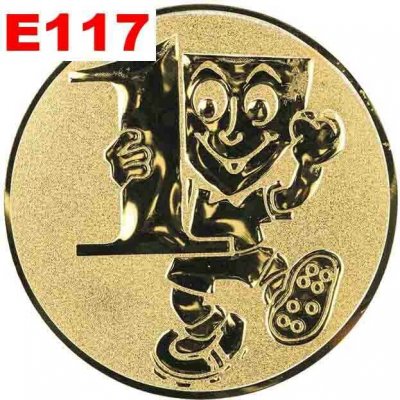 Emblém E117 ČÍSLO 1 umístění na sportovní pohár nebo medaili 50 mm – Zboží Dáma