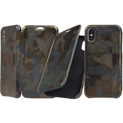 Pouzdro Carastyle Graffi Camouflage Margot iPhone X/XS Zelené