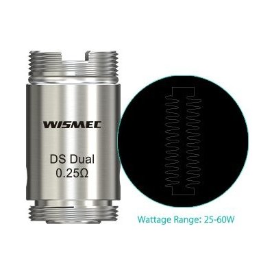 Wismec DS Dual žhavicí hlava nerez 0,25ohm – Hledejceny.cz