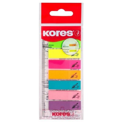 Samolepící neonové záložky Index Strips "Podepiš zde" na pravítku 45x12 mm / 8 barev / 25 – Hledejceny.cz
