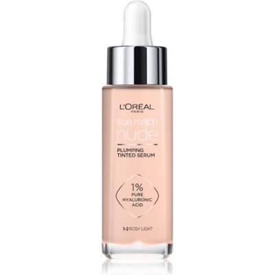 L’Oréal Paris True Match Nude Plumping Tinted Serum sérum pro sjednocení barevného tónu pleti 1-2 Rosy Light 30 ml – Zbozi.Blesk.cz