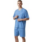 Vn.Lot pánské bavlněné pyžamo letní komplet TOMMY tyrkysová – Hledejceny.cz