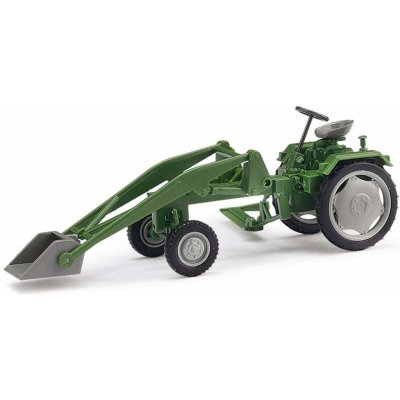 BUSCH 210004701 Traktor RS09 zelený s čelním nakladačem 1:87