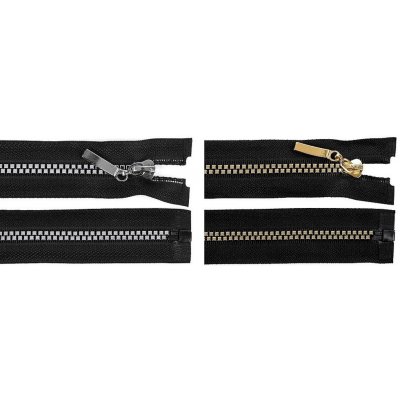 Kostěný zip šíře 5 mm délka 40 cm kostičky - 2 (322) černá zlatá – Hledejceny.cz