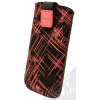 Pouzdro a kryt na mobilní telefon Pouzdro RedPoint Velvet mikroplyš motiv Stripes XXL červené