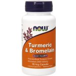 Now Foods Kurkuma Turmeric a Bromelin 90 kapslí – Hledejceny.cz