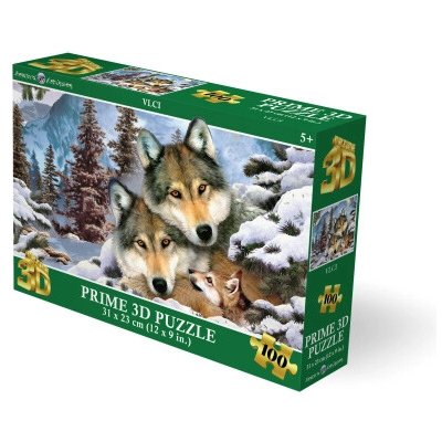 PRIME 3D puzzle Vlci 100 ks – Zboží Dáma
