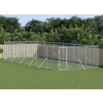 vidaXL Venkovní psí kotec stříbrný 400 x 1200 x 200 cm – Zboží Dáma