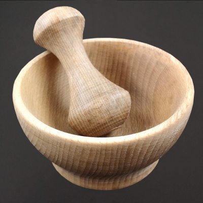 AMADEA Dřevěný hmoždíř, masivní dřevo, 10,5 cm – Sleviste.cz