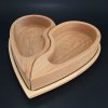 mísa a miska Amadea Dřevěná miska ve tvaru půleného srdce s podnosem masivní dřevo 27 x 27 x 5 cm