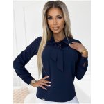 Numoco dámská halenka s dlouhým rukávem a zavazováním vpředu – Sleviste.cz
