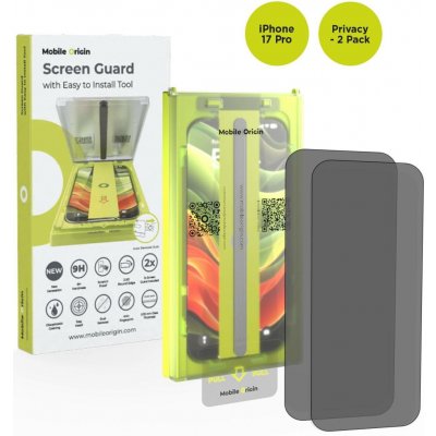 Mobile Origin Screen Guard Privacy With Easy Applicator 2 Pack iPhone 17 Pro SGA-FP-i17Pro-2pk – Zboží Živě