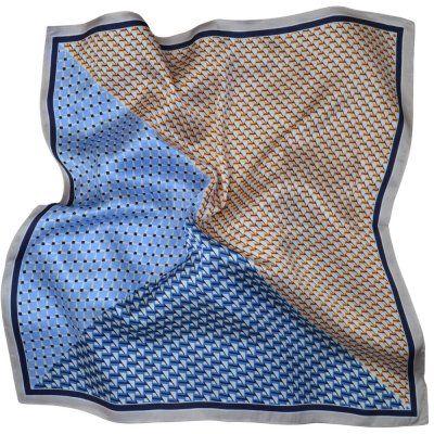 hedvábný šátek béžovo-modrý – Zboží Dáma