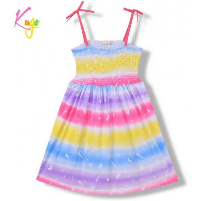 Kugo dívčí šaty JC8511 ramínka tmavě růžová – Zboží Dáma