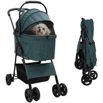vidaXL Skládací kočárek pro mazlíčky 81 x 47 x 99 cm x – Zboží Mobilmania