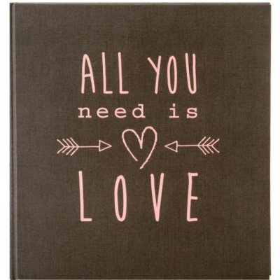 Fotoalbum klasické 30x31cm Goldbuch 27085 ALL YOU NEED IS LOVE šedé