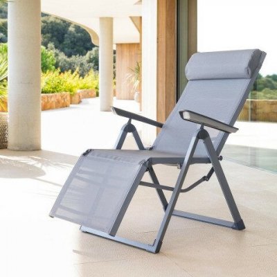 DEOKORK Hliníkové křeslo relaxační MALTA šedá – Hledejceny.cz