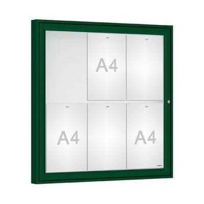 PROCITY Venkovní vitrína Classique, 6 x A4, sklo, zelená – Zboží Živě