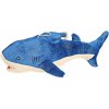 Plyšák Leventi žralok se třpytkami modrý