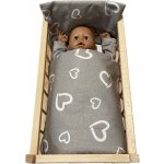 SDS Peřinky do postýlky pro panenky Srdíčka šedá 1x 38x44 cm / 28x20 cm – Zboží Dáma SDS Peřinky do postýlky pro panenky Srdíčka šedá 1x 38x44 cm / 28x20 cm – Zboží Dáma