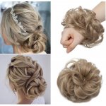 Příčesek do vlasů s gumičkou, popelavá blond – Zboží Dáma