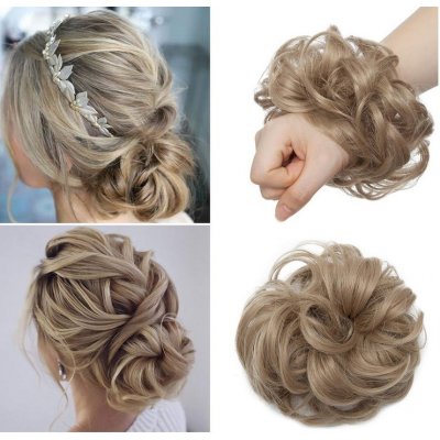 Příčesek do vlasů s gumičkou, popelavá blond – Zboží Dáma