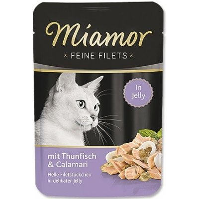 Finnern Miamor Feine Filets tuňák kalamáry v želé 24 x 100 g