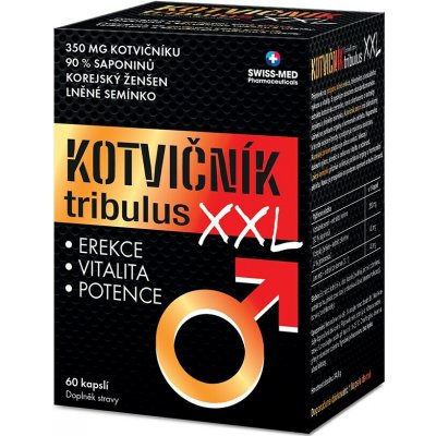 Swiss Med Kotvičník tribulus XXL 60 kapslí – Hledejceny.cz