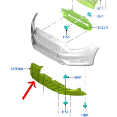 Přední deflektor štěrku Ford Focus – Zboží Mobilmania