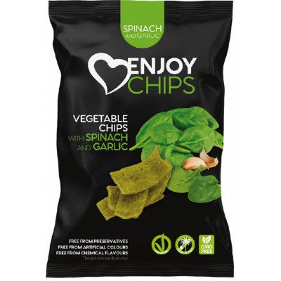 Enjoy chips Bramborové chipsy se špenátem a česnekem 40 g