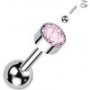 Piercing Šperky4U Cartilage piercing titan růžová TIT1306-P